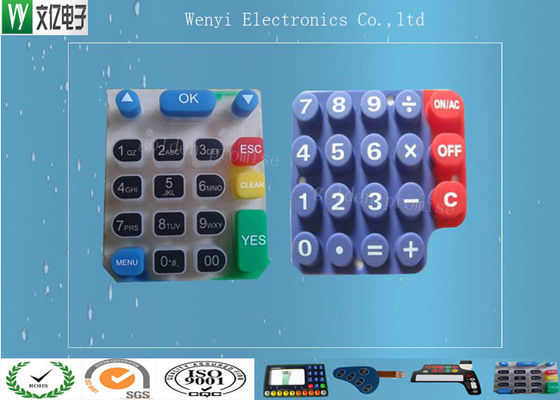 Teclados de caucho de silicona con impresión de serigrafía