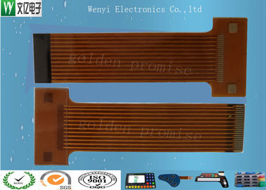 Circuito impreso flexible de la echada FPC del oro 2m m del fregadero, conectores de la placa de circuito de la flexión de la serigrafía